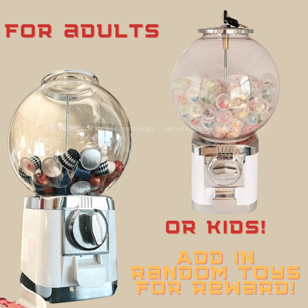 Multi-Purpose Gachapon Vending Machine Ball Coffee Tea Capsule Storage Dispenser Retro Gashapon GumBall Christmas Gift