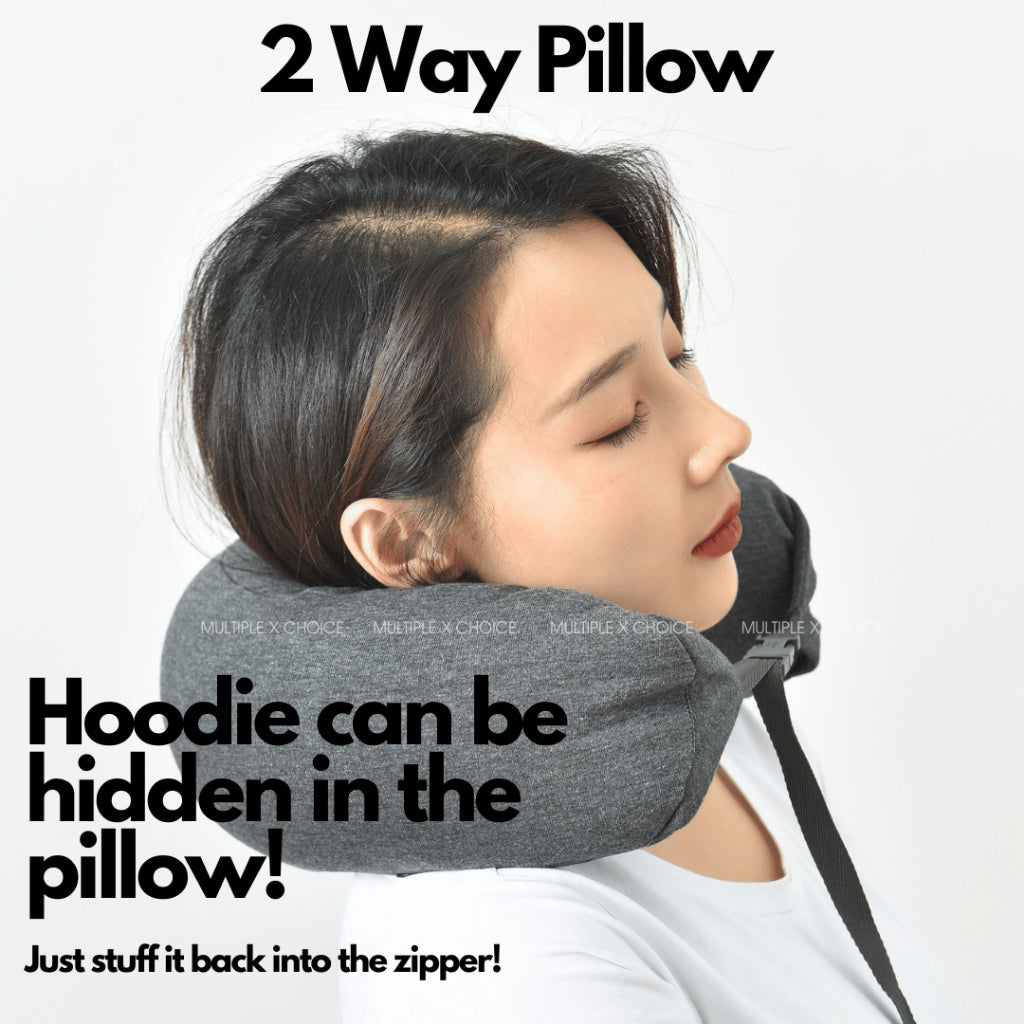Travel Pillow Neck Pillow Airplane Polystyrene Beads With Hood