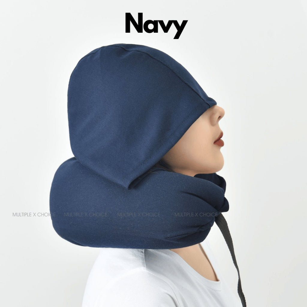 Travel Pillow Neck Pillow Airplane Polystyrene Beads With Hood