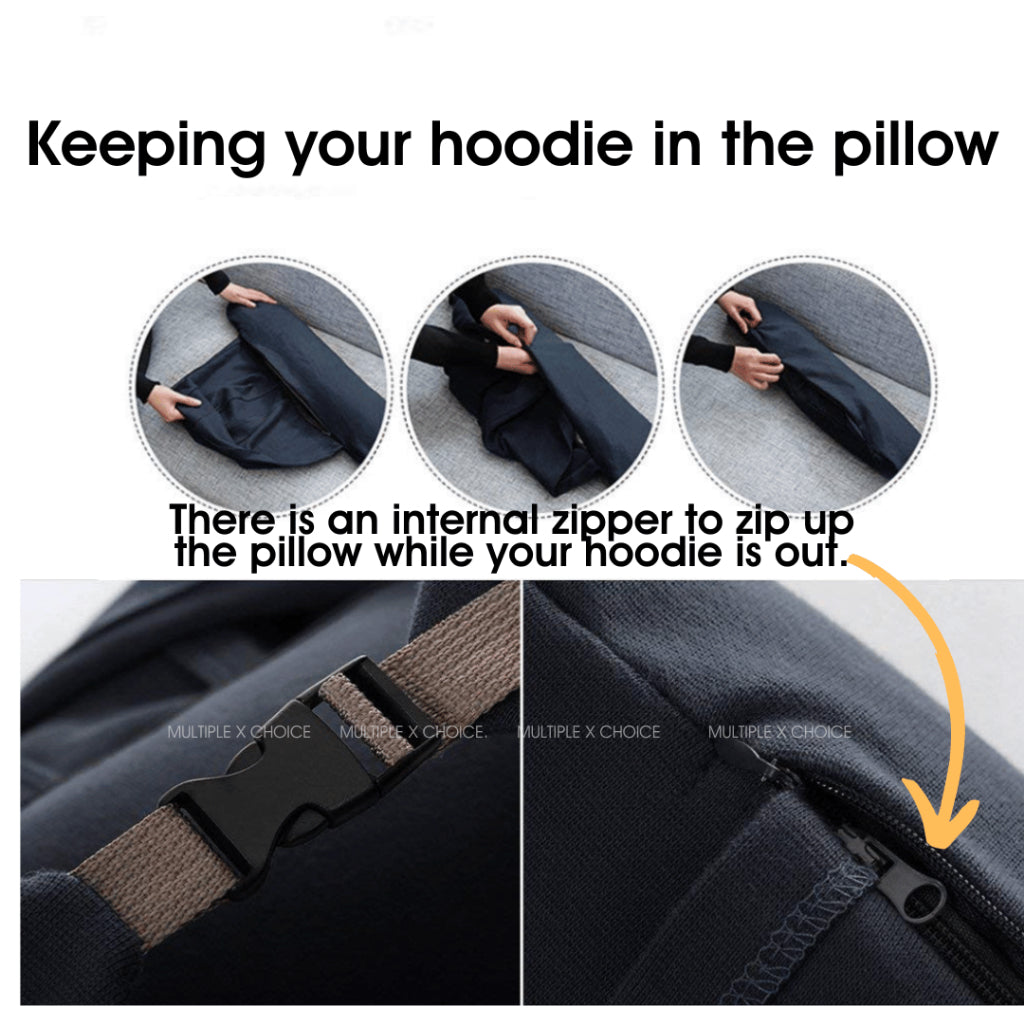 Travel Pillow Neck Pillow Airplane Polystyrene Beads With Hood