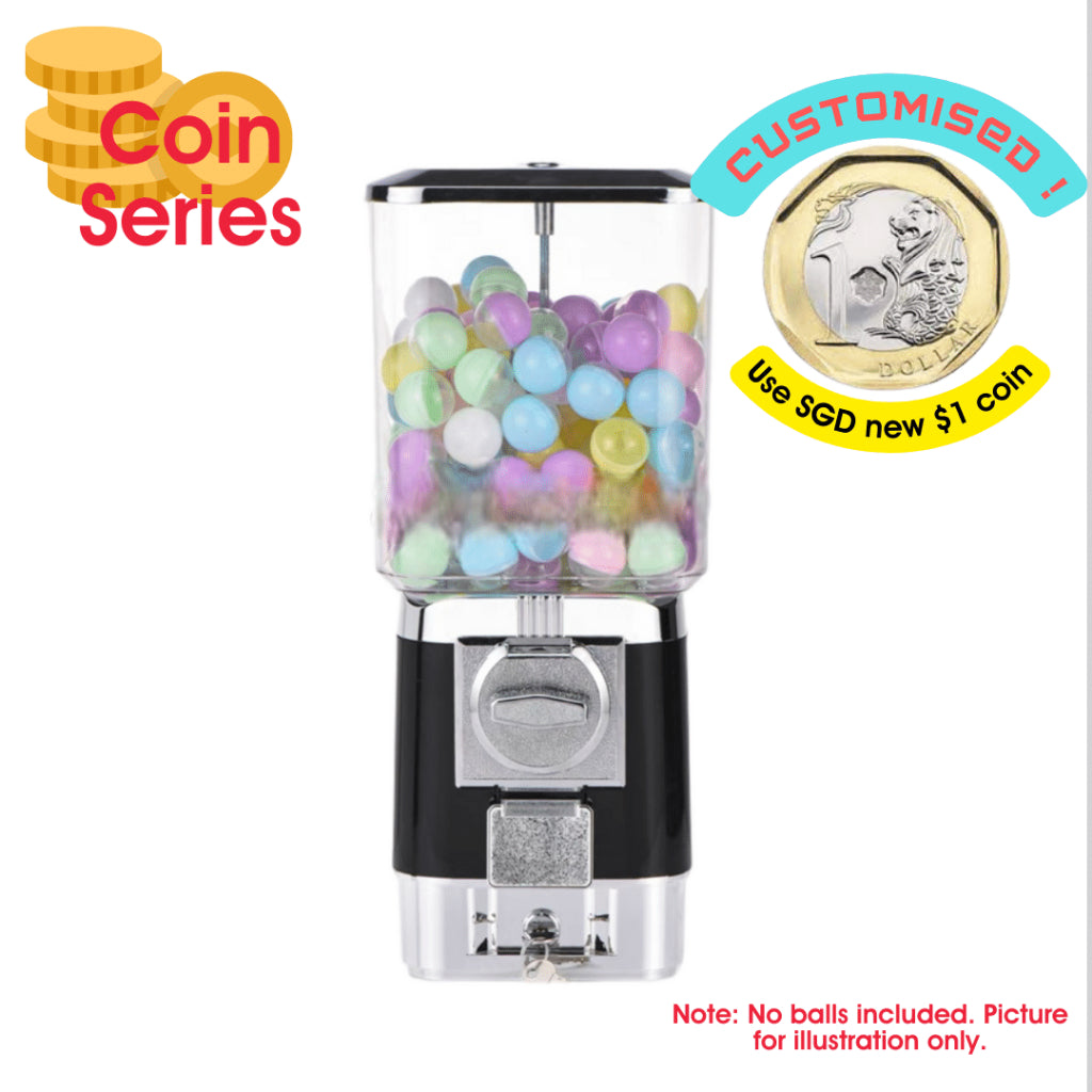 Multi-Purpose Gachapon Vending Machine Ball Coffee Tea Capsule Storage Dispenser Retro Gashapon GumBall Christmas Gift