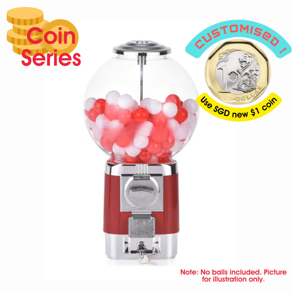 Multi-Purpose Gachapon Vending Machine Ball Coffee Tea Capsule Storage Dispenser Retro Gashapon GumBall Christmas Gift