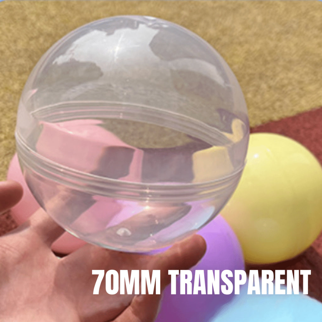 70MM Large Size Gachapon Machine Capsule Empty Ball Shell for Toys Surprise Gift Balls Multi-Purpose Party Lucky Draw