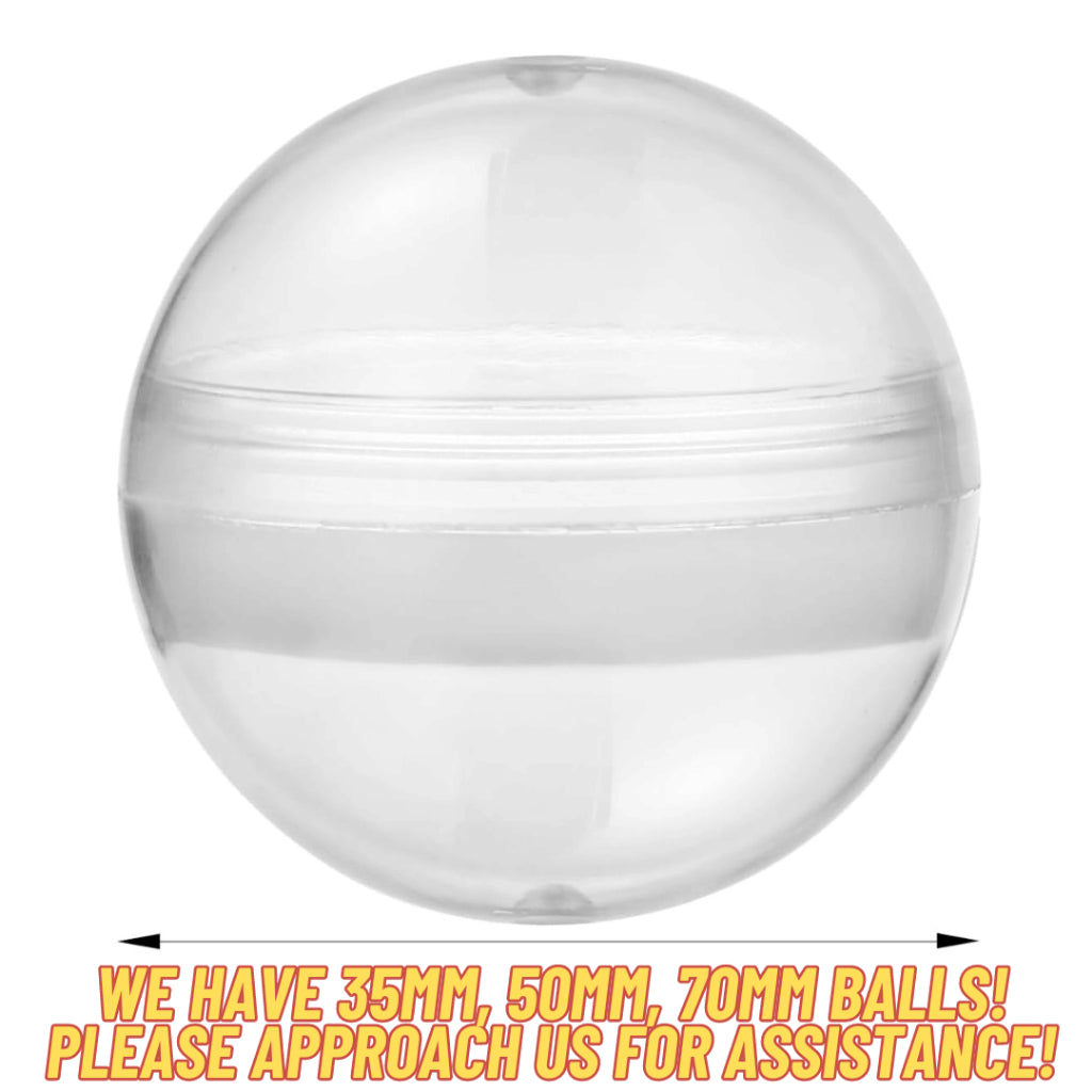 70MM Large Size Gachapon Machine Capsule Empty Ball Shell for Toys Surprise Gift Balls Multi-Purpose Party Lucky Draw