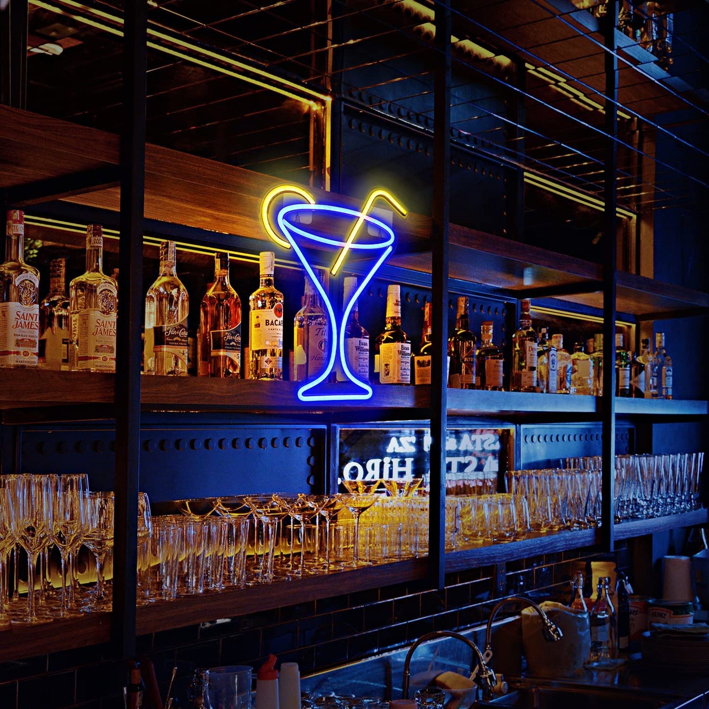 Cocktail LED Neon Wall Light