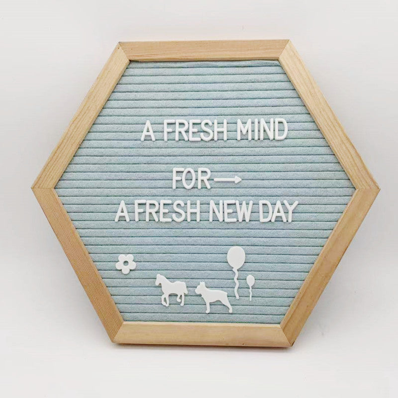 Hexagon Felt Message Board (Baby Blue)