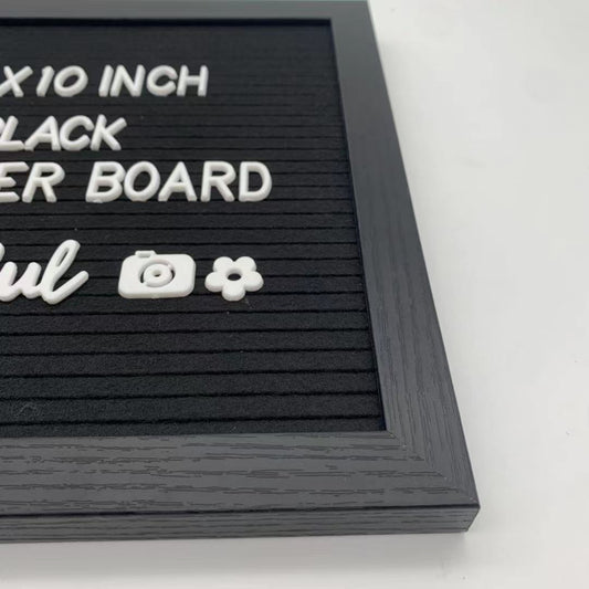 Double Full Black Frame Felt Message Board