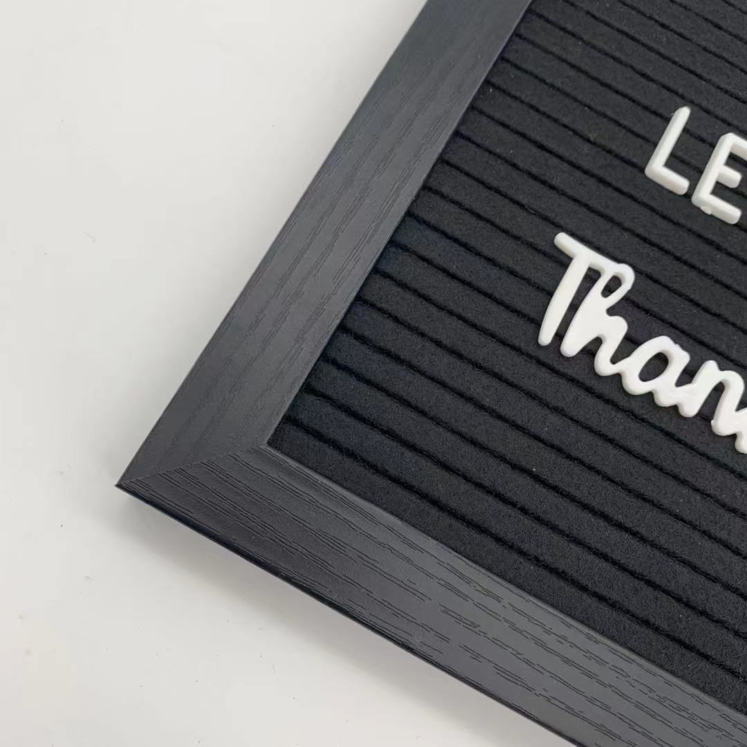 Double Full Black Frame Felt Message Board