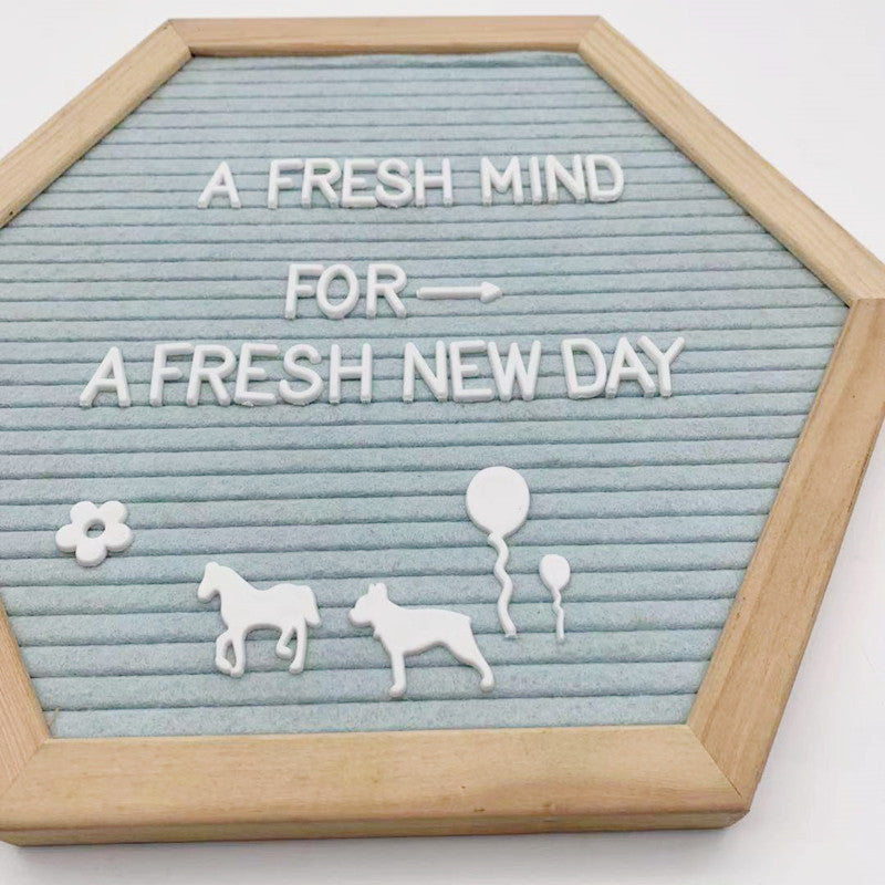 Hexagon Felt Message Board (Baby Blue)