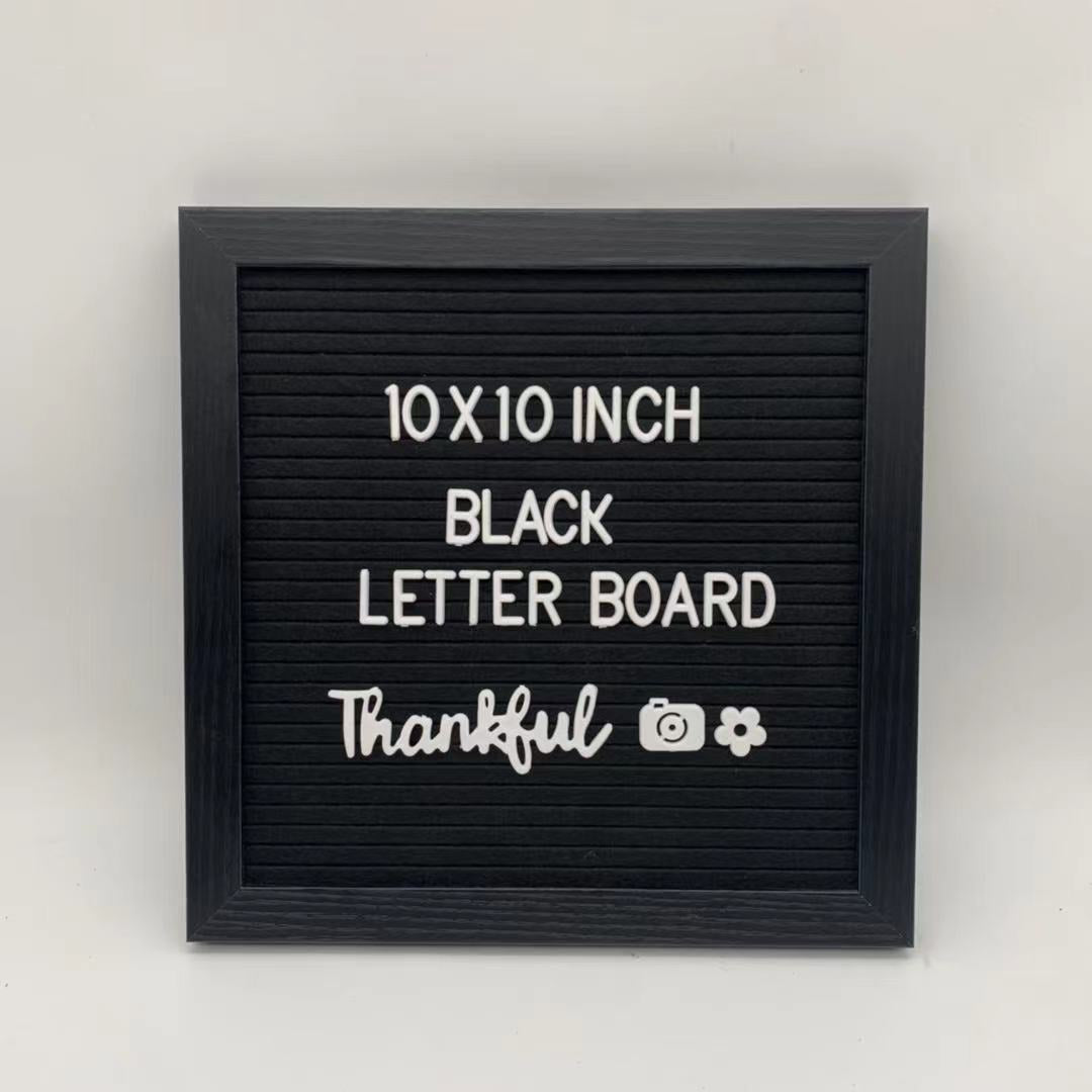 Double Full Black Frame Felt Message Board