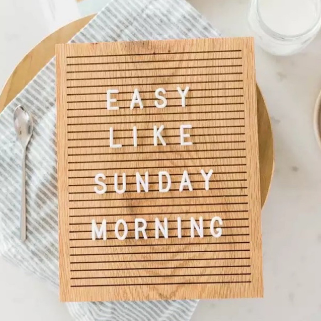 Full Oak Wood Letter Message Board