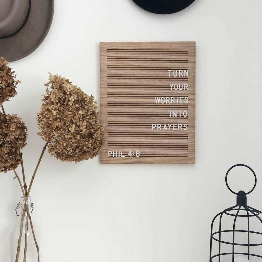 Full Oak Wood Letter Message Board