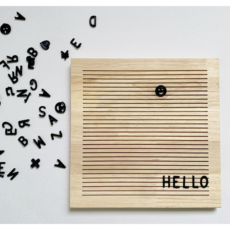 Full Oak Wood Letter Message Board