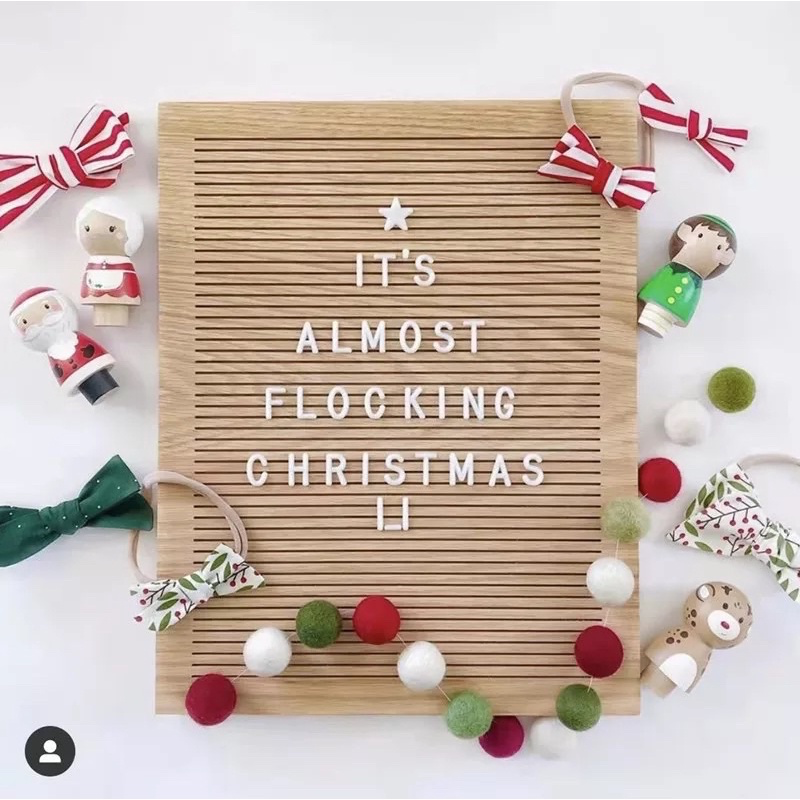 Full Oak Wood Letter Message Board