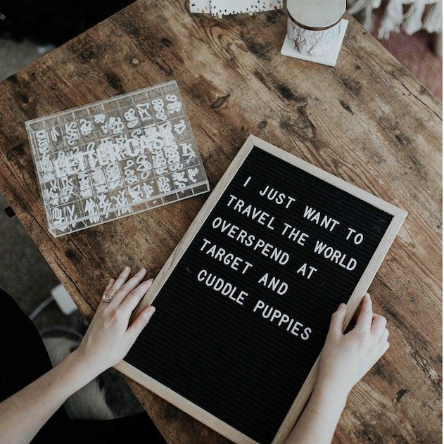 Large Rectangle Felt Wooden Message Board