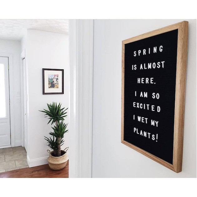 Large Rectangle Felt Wooden Message Board