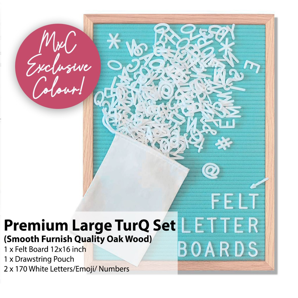 Large Rectangle Felt Wooden Message Board