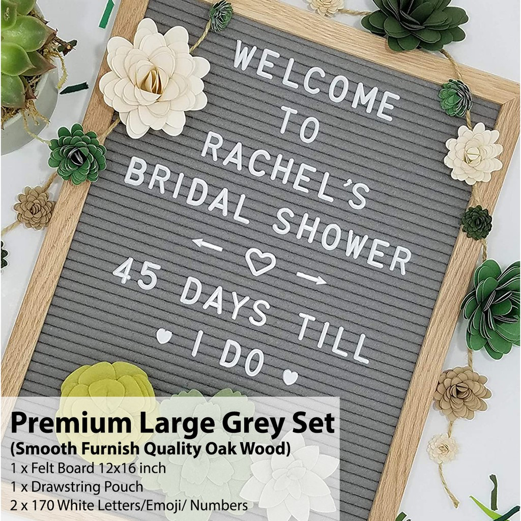 Large Rectangle Felt Wooden Message Board