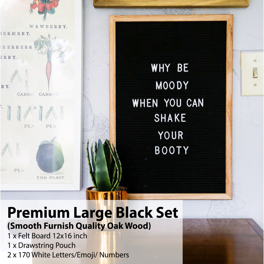 Large Rectangle Felt Wooden Message Board