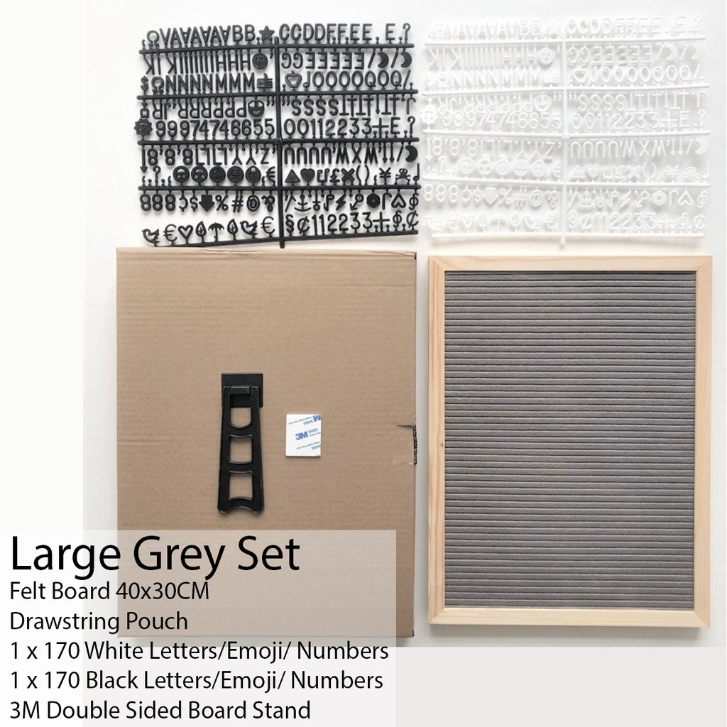 Large Rectangle Felt Wooden Message Board