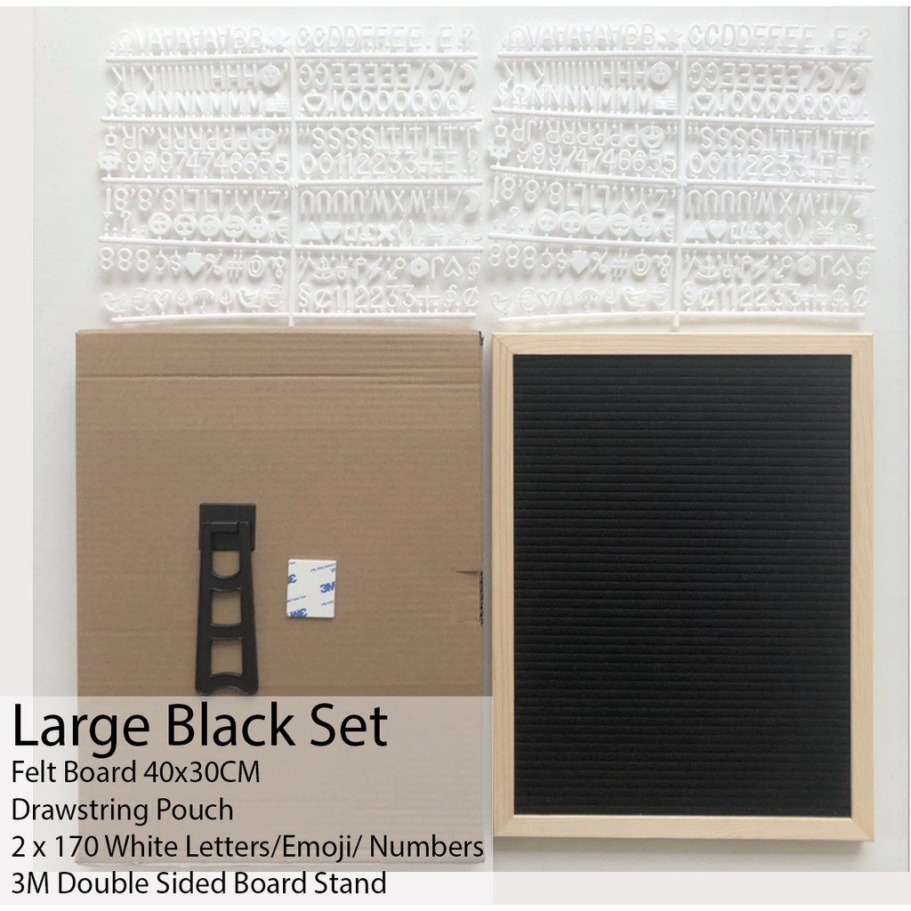 Large Rectangle Felt Wooden Message Board