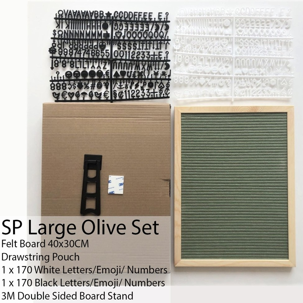 Large Rectangle Felt Wooden Message Board