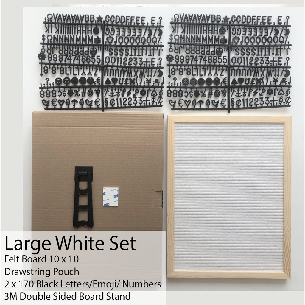 Large Rectangle Felt Wooden Message Board