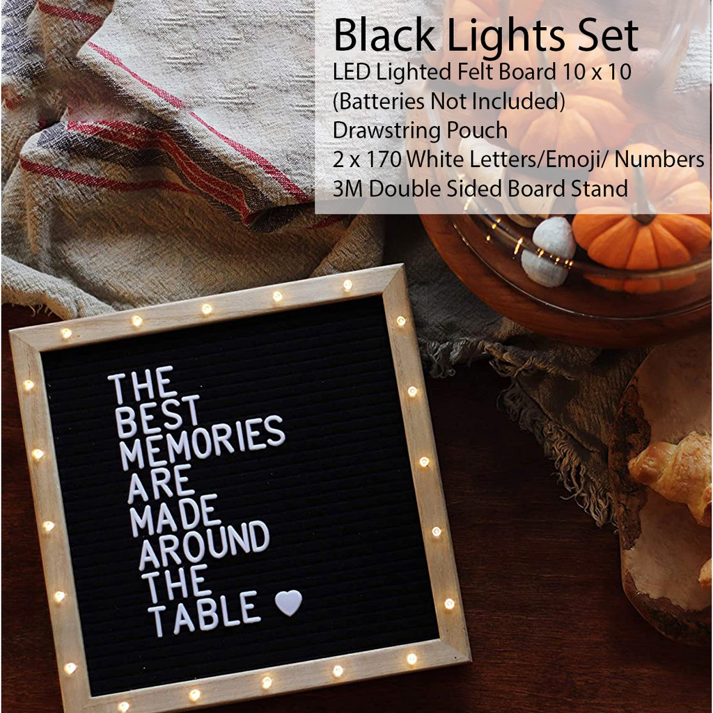 LED Lights Felt Message Board