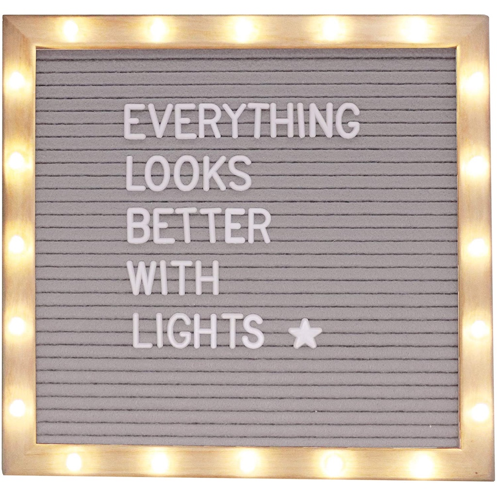 LED Lights Felt Message Board
