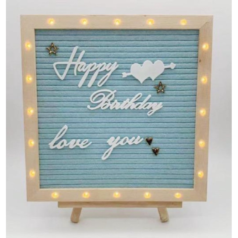 LED Lights Felt Message Board