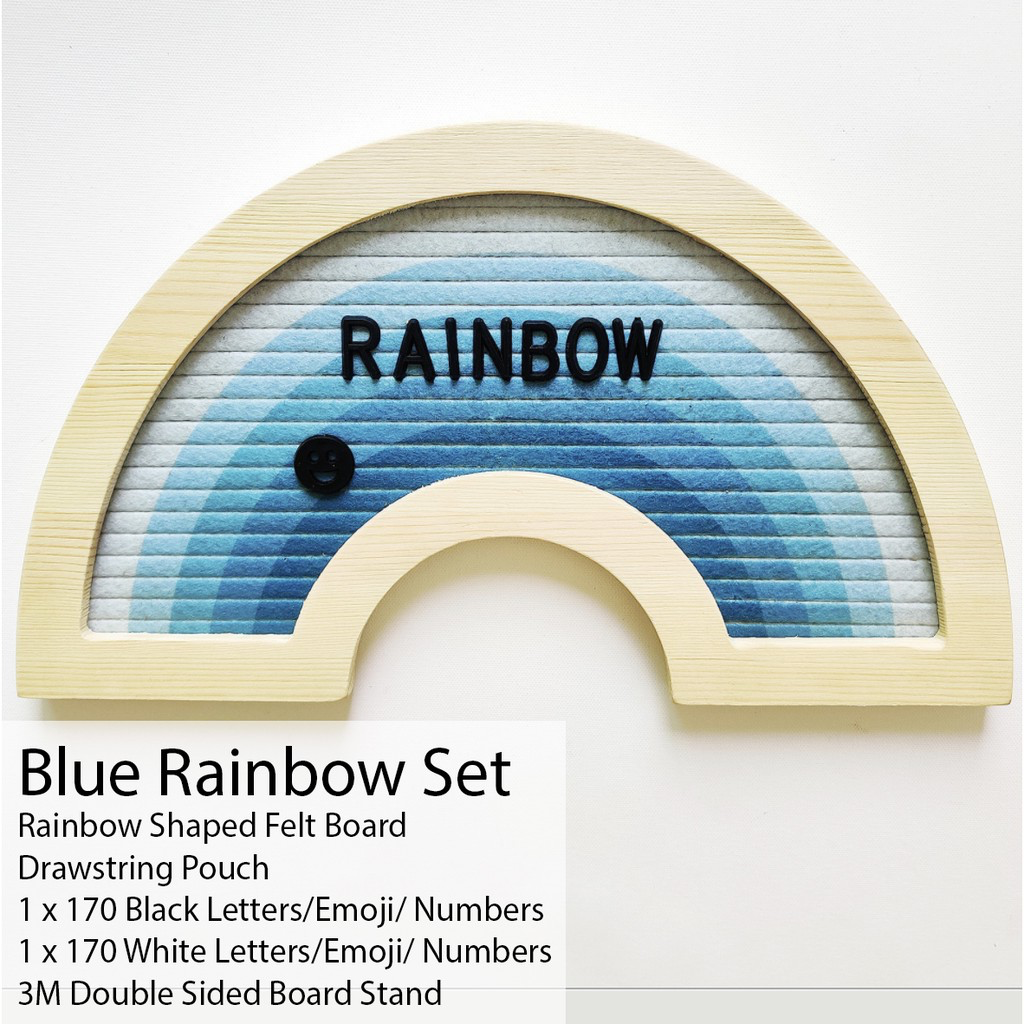 Colourful Rainbow Style Felt Letter Message Board