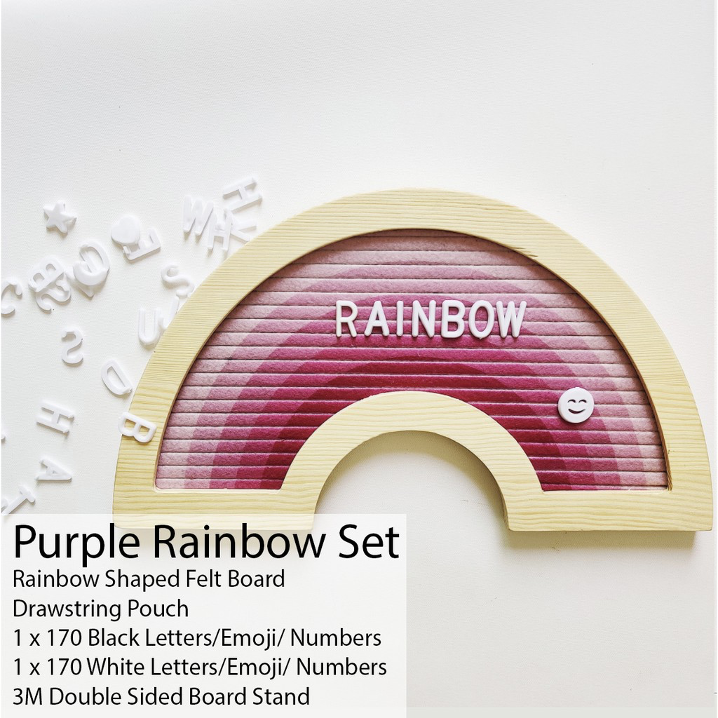 Colourful Rainbow Style Felt Letter Message Board