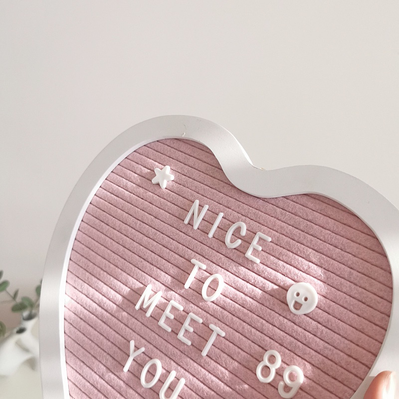 Heart Shape Felt Message Board