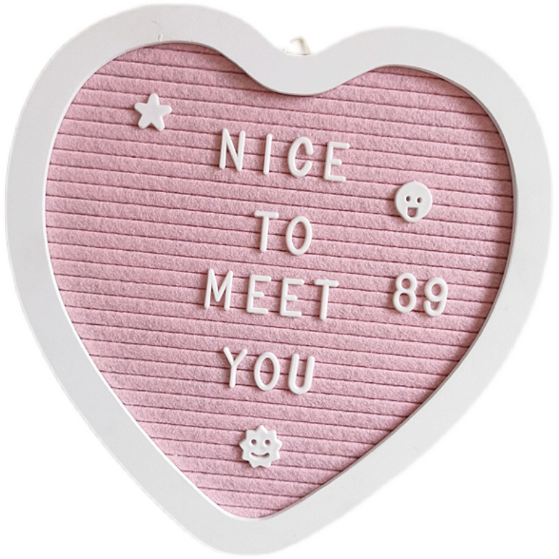 Heart Shape Felt Message Board