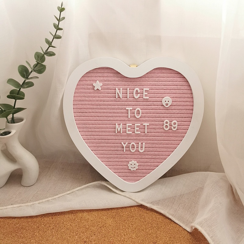 Heart Shape Felt Message Board