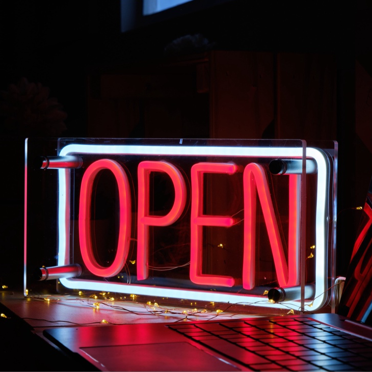 OPEN Signage Neon Light Box