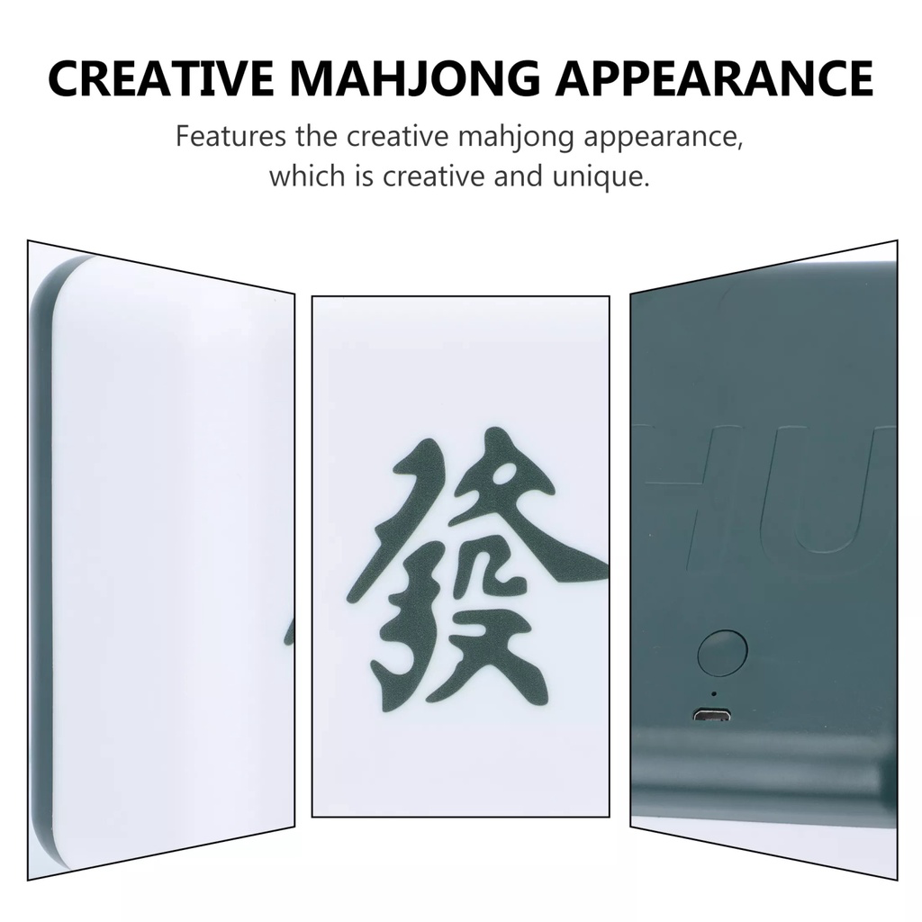 Mini Mahjong Fortune Light Lamp Rechargeable Table Portable Novelty Gift Decoration CNY Chinese New Year