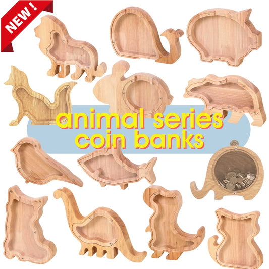 Letter & Animal Alphabet Coin Bank with Customised Stickers