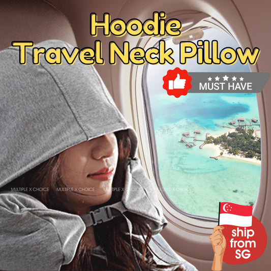 Travel Pillow Neck Pillow Airplane Polystyrene Beads With Hood