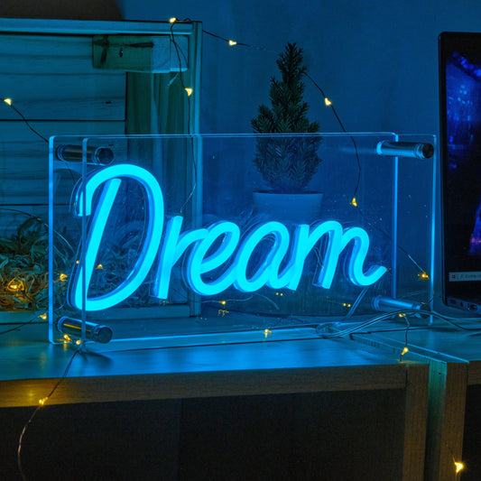 Dream Cursive Word Neon Light Box