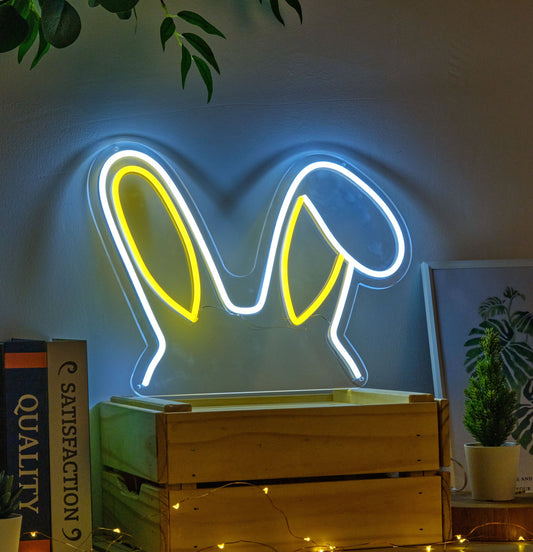 Bunny Ears LED Neon Wall Light