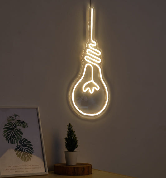 Light Bulb LED Neon Wall Light