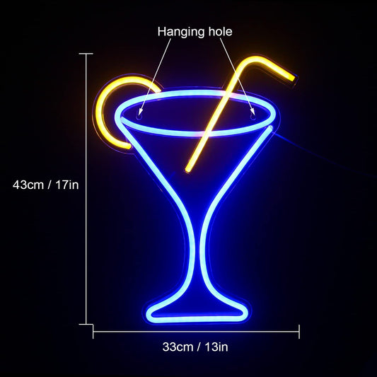 Cocktail LED Neon Wall Light