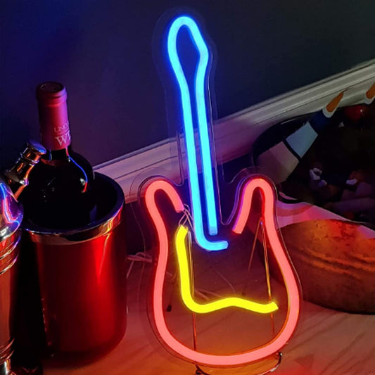 Guitar Instrument LED Neon Wall Light