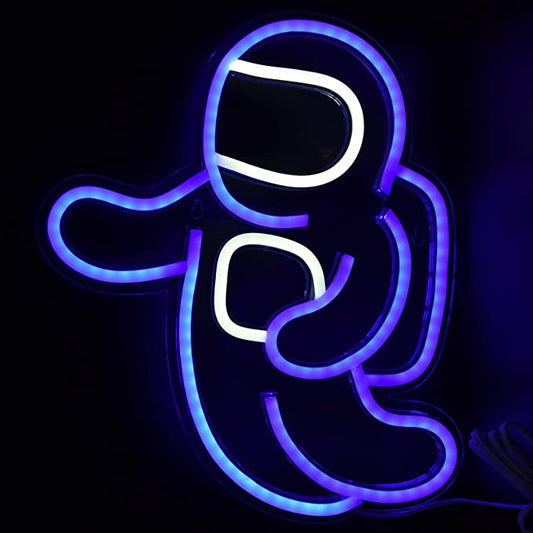 Blue Astronaut LED Neon Light