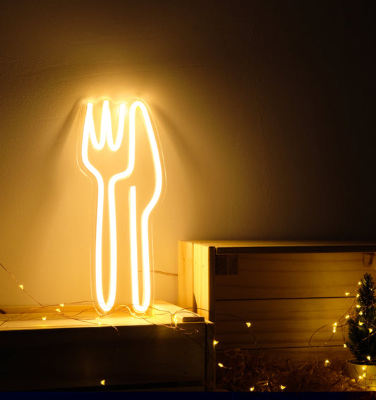 Fork Knife LED Neon Light