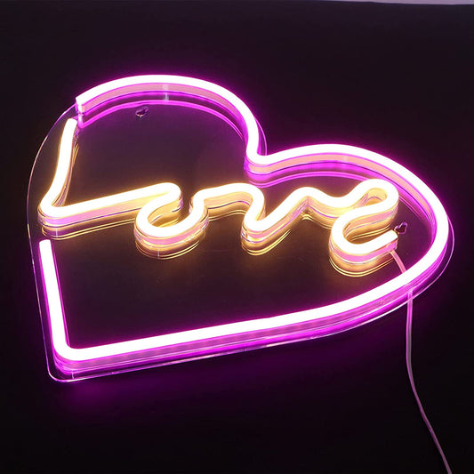 Love in Heart LED Neon Wall Light