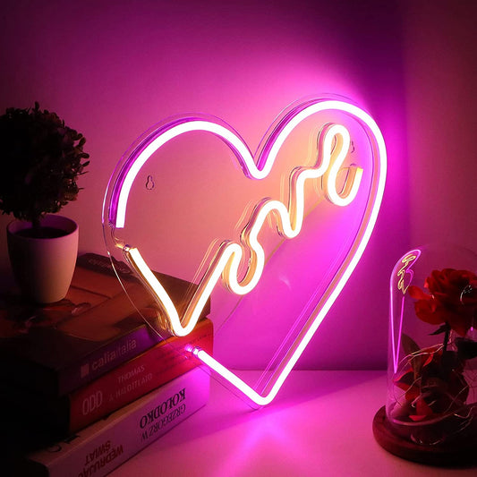 Love in Heart LED Neon Wall Light