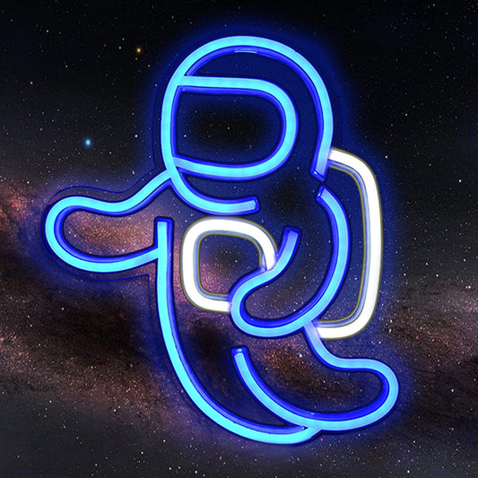 Blue Astronaut LED Neon Light