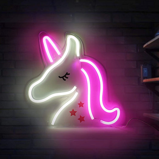 Princess Unicorn Pink LED Neon Light